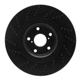 R1 Concepts 07-11 Lexus GS350 Right Front Drilled Black Brake Rotor by R1 Concepts RNC-623-75024D