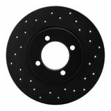 R1 Concepts 80-83 Toyota Corolla Front Right Drilled Black Brake Rotor by R1 Concepts RNC-623-76006R