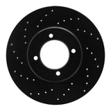 R1 Concepts 72-82 Toyota Corona Front Left Drilled Black Brake Rotor by R1 Concepts RNC-623-76009L