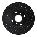 R1 Concepts 85-88 Toyota Corolla Front Left Drilled Black Brake Rotor by R1 Concepts RNC-623-76021L