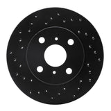 R1 Concepts 85-88 Toyota Corolla Front Left Drilled Black Brake Rotor by R1 Concepts RNC-623-76021L