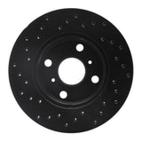R1 Concepts 85-88 Toyota Corolla Front Right Drilled Black Brake Rotor by R1 Concepts RNC-623-76021R