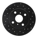 R1 Concepts 85-86 Toyota MR2 Rear Right Drilled Black Brake Rotor by R1 Concepts RNC-623-76031R