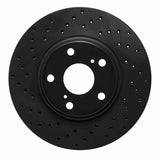 R1 Concepts 99-07 Toyota Camry (Excl Hybrid) Front Left Drilled Black Brake Rotor