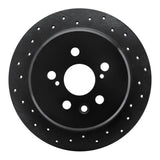 R1 Concepts 94-95 Toyota Celica Rear Left Drilled Black Brake Rotor by R1 Concepts RNC-623-76060L