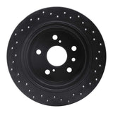 R1 Concepts 95-99 Toyota Avalon Rear Left Drilled Black Brake Rotor by R1 Concepts RNC-623-76065L