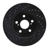 R1 Concepts 94-00 Toyota Celica Front Right Drilled Black Brake Rotor by R1 Concepts RNC-623-76067R