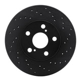 R1 Concepts 94-00 Toyota Celica Front Right Drilled Black Brake Rotor by R1 Concepts RNC-623-76067R