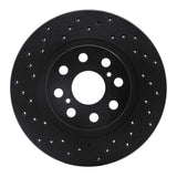 R1 Concepts 00-05 Toyota MR2 Spyder Rear Left Drilled Black Brake Rotor by R1 Concepts RNC-623-76073L