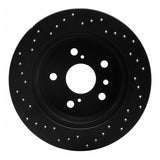 R1 Concepts 07-12 Toyota Avalon Rear Right Drilled Black Brake Rotor by R1 Concepts RNC-623-76079R