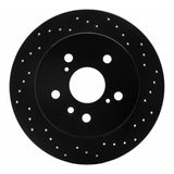 R1 Concepts 07-12 Toyota Avalon Rear Right Drilled Black Brake Rotor by R1 Concepts RNC-623-76079R