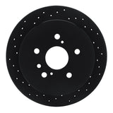 R1 Concepts 09-15 Toyota Venza Rear Left Drilled Black Brake Rotor by R1 Concepts RNC-623-76086L