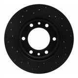 R1 Concepts 81-89 Toyota Land Cruiser Front Right Drilled Black Brake Rotor by R1 Concepts RNC-623-76100R