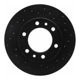 R1 Concepts 81-89 Toyota Land Cruiser Front Right Drilled Black Brake Rotor by R1 Concepts RNC-623-76100R