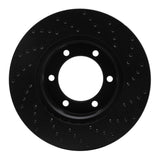 R1 Concepts 00-07 Toyota Sequoia Front Left Drilled Black Brake Rotor by R1 Concepts RNC-623-76124L
