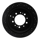 R1 Concepts 07-22 Toyota Land Cruiser Rear Right Drilled Black Brake Rotor by R1 Concepts RNC-623-76137R