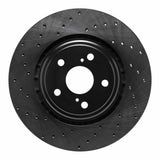 R1 Concepts 08-21 Toyota Highlander Front Left Drilled Black Brake Rotor by R1 Concepts RNC-623-76138L