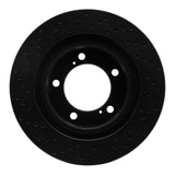 R1 Concepts 08-21 Toyota Land Cruiser Front Right Drilled Black Brake Rotor by R1 Concepts RNC-623-76140R