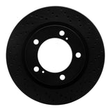R1 Concepts 08-21 Toyota Land Cruiser Front Right Drilled Black Brake Rotor by R1 Concepts RNC-623-76140R