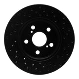 R1 Concepts 16-22 Toyota Corolla Front Left Drilled Black Brake Rotor by R1 Concepts RNC-623-76151L