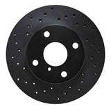 R1 Concepts 90-93 Mazda Miata Front Left Drilled Black Brake Rotor by R1 Concepts RNC-623-80022L