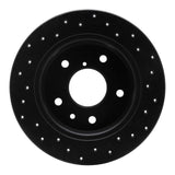 R1 Concepts 89-91 Mazda RX-7 Rear Left Drilled Black Brake Rotor by R1 Concepts RNC-623-80024L