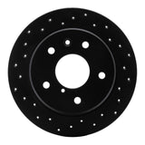 R1 Concepts 89-91 Mazda RX-7 Rear Left Drilled Black Brake Rotor by R1 Concepts RNC-623-80024L