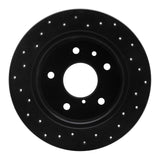 R1 Concepts 89-91 Mazda RX-7 Rear Right Drilled Black Brake Rotor by R1 Concepts RNC-623-80024R