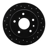 R1 Concepts 89-91 Mazda RX-7 Rear Right Drilled Black Brake Rotor by R1 Concepts RNC-623-80024R