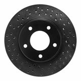 R1 Concepts 92-03 Mazda 626 Front Left Drilled Black Brake Rotor