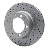 Dynamic Friction 1978-1989 Porsche 911/930 Left Rear Drilled GeoSPEC Coated Rotor (309x28 Vented) by Dynamic Friction Company 624-02015D