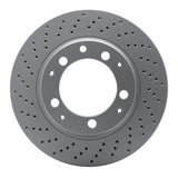 Dynamic Friction 1978-1989 Porsche 911/930 Left Rear Drilled GeoSPEC Coated Rotor (309x28 Vented) by Dynamic Friction Company 624-02015D