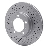 Dynamic Friction 1998-2012 Porsche Boxster Left Front Drilled GeoSPEC Coated Rotor (318x28 Vented) by Dynamic Friction Company 624-02032D