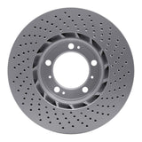 Dynamic Friction 1998-2012 Porsche Boxster Left Front Drilled GeoSPEC Coated Rotor (318x28 Vented) by Dynamic Friction Company 624-02032D