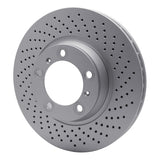 Dynamic Friction 1999-2023 Porsche 718 Cayman Right Front Drilled GeoSPEC Coated Rotor (330x34 Vented) by Dynamic Friction Company 624-02035D