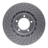 Dynamic Friction 1999-2023 Porsche 718 Cayman Right Front Drilled GeoSPEC Coated Rotor (330x34 Vented) by Dynamic Friction Company 624-02035D