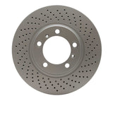 Dynamic Friction 1999-2023 Porsche 718 Cayman Right Front Drilled GeoSPEC Coated Rotor (330x34 Vented) by Dynamic Friction Company 624-02035D