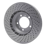 Dynamic Friction 1999-2023 Porsche 718 Cayman Right Front Drilled GeoSPEC Coated Rotor (330x34 Vented) by Dynamic Friction Company 624-02035D