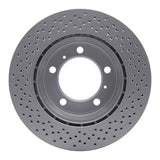 Dynamic Friction 2005-2023 Porsche 718 Cayman Rear Drilled GeoSPEC Coated Rotor (299x20 Vented) by Dynamic Friction Company 624-02044