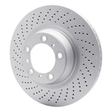 Dynamic Friction 2007-2013 Porsche 911 Left Rear Drilled GeoSPEC Coated Rotor (350x28 Vented) by Dynamic Friction Company 624-02047D