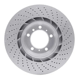 Dynamic Friction 2007-2013 Porsche 911 Left Rear Drilled GeoSPEC Coated Rotor (350x28 Vented) by Dynamic Friction Company 624-02047D