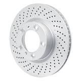 Dynamic Friction 2009-2023 Porsche 718 Cayman Left Front Drilled GeoSPEC Coated Rotor (330x28 Vented) by Dynamic Friction Company 624-02051D