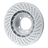Dynamic Friction 2009-2023 Porsche 718 Cayman Left Front Drilled GeoSPEC Coated Rotor (330x28 Vented) by Dynamic Friction Company 624-02051D
