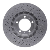 Dynamic Friction 2009-2023 Porsche 718 Cayman Right Front Drilled GeoSPEC Coated Rotor (330x28 Vented) by Dynamic Friction Company 624-02052D
