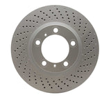 Dynamic Friction 2009-2023 Porsche 718 Cayman Right Front Drilled GeoSPEC Coated Rotor (330x28 Vented) by Dynamic Friction Company 624-02052D