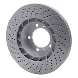 Dynamic Friction 2009-2023 Porsche 718 Cayman Right Front Drilled GeoSPEC Coated Rotor (330x28 Vented) by Dynamic Friction Company 624-02052D