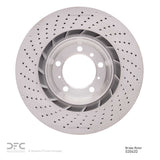Dynamic Friction 2010-2023 Porsche 911 Right Rear Drilled GeoSPEC Coated Rotor (350x28 Vented) by Dynamic Friction Company 624-02062D