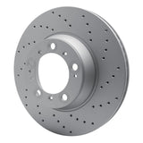 Dynamic Friction 1999-2023 Porsche 911 Left Rear Drilled GeoSPEC Coated Rotor (330x28 Vented) by Dynamic Friction Company 624-02067D