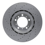 Dynamic Friction 1999-2023 Porsche 911 Left Rear Drilled GeoSPEC Coated Rotor (330x28 Vented) by Dynamic Friction Company 624-02067D