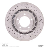 Dynamic Friction 2012-2016 Porsche 911 Left Rear Drilled GeoSPEC Coated Rotor (330x28 Vented) by Dynamic Friction Company 624-02073D